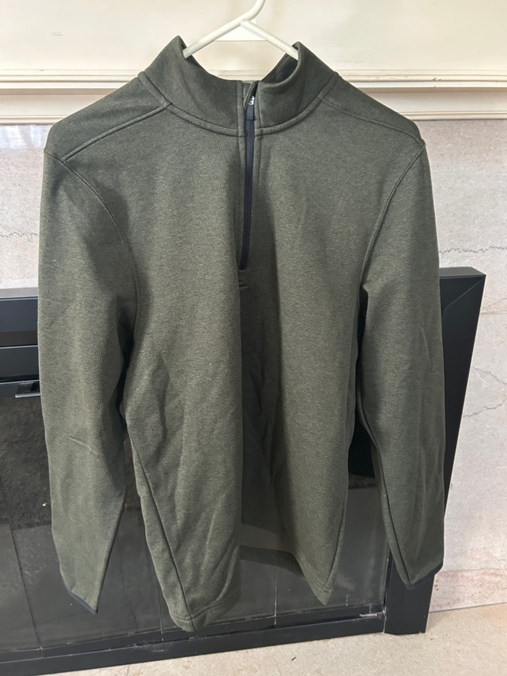 Nike Men's Olive Green Half-Zip Sweater